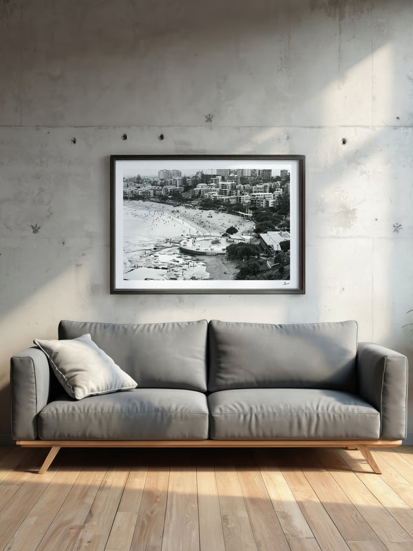 Kings Beach Black & White – Sunshine Coast Wall Art