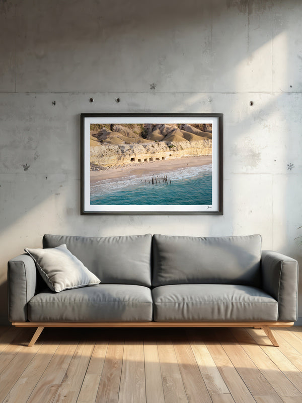 Port Willunga Jetty Pylons 04 – South Australia Wall Art Print