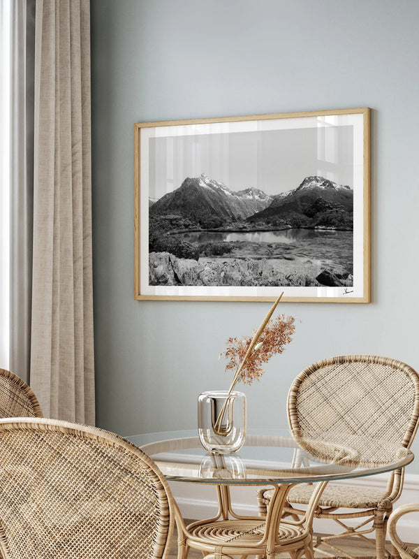 Key Summit 03 – Black & White New Zealand Wall Art Print