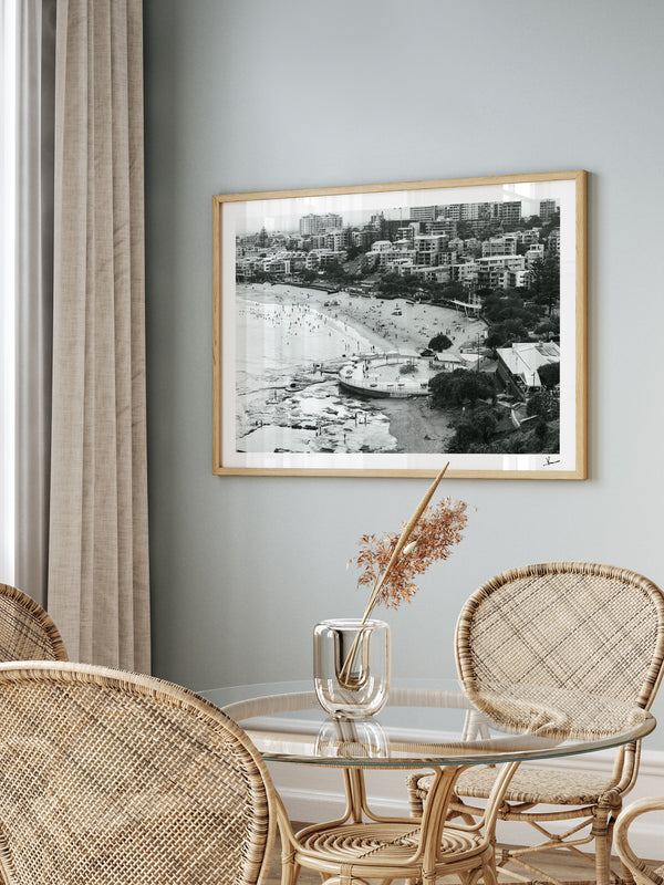 Kings Beach Black & White – Sunshine Coast Wall Art