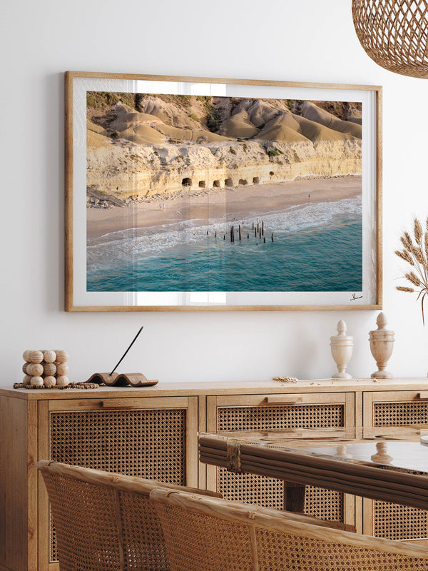 Port Willunga Jetty Pylons 04 – South Australia Wall Art Print