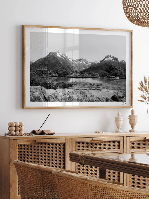 Key Summit 03 – Black & White New Zealand Wall Art Print