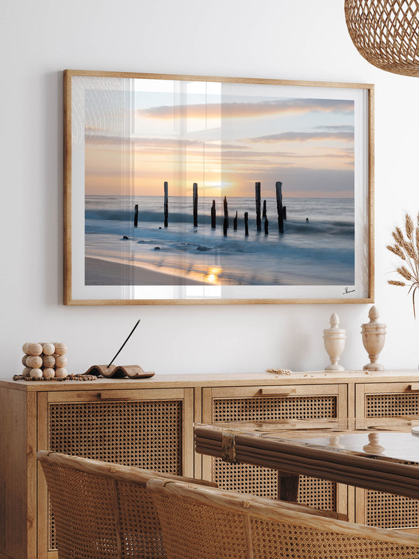 Port Willunga Jetty Pylons 02 – South Australia Wall Art Print
