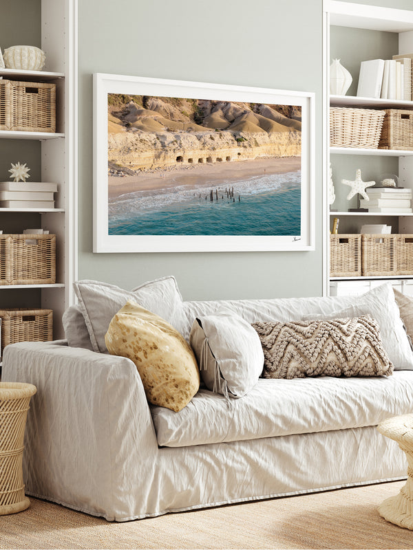 Port Willunga Jetty Pylons 04 – South Australia Wall Art Print