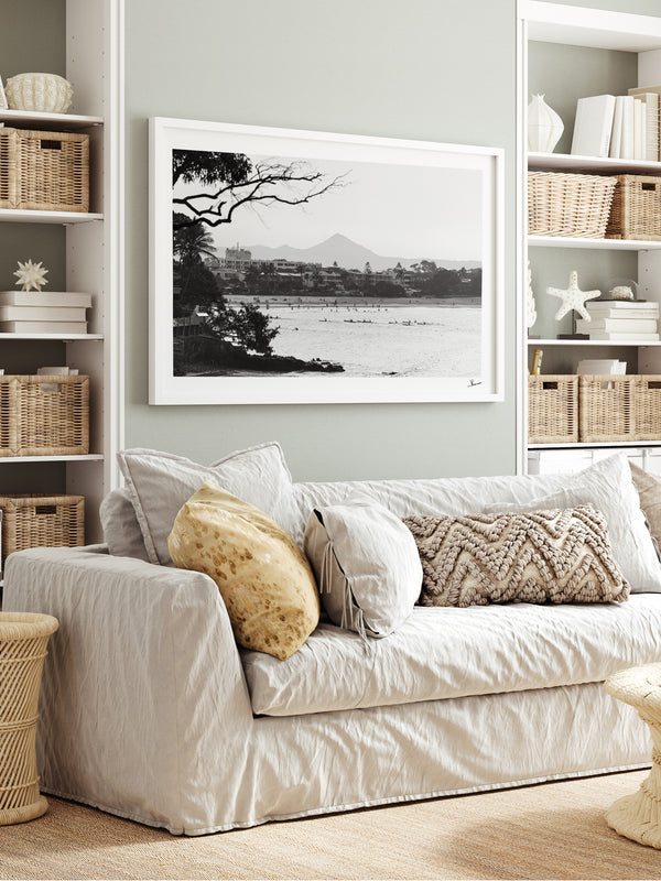 Across the Bay – Noosa Black and White Wall Art Print