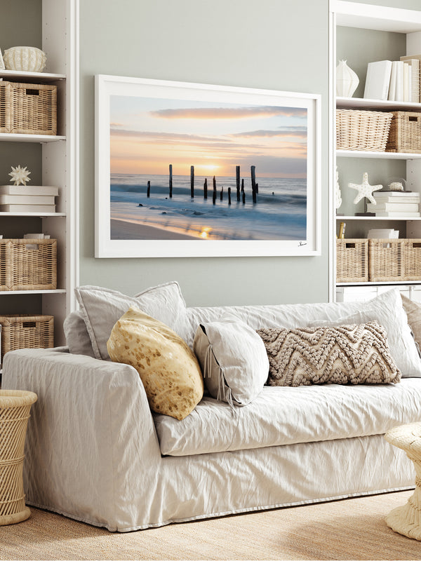 Port Willunga Jetty Pylons 02 – South Australia Wall Art Print