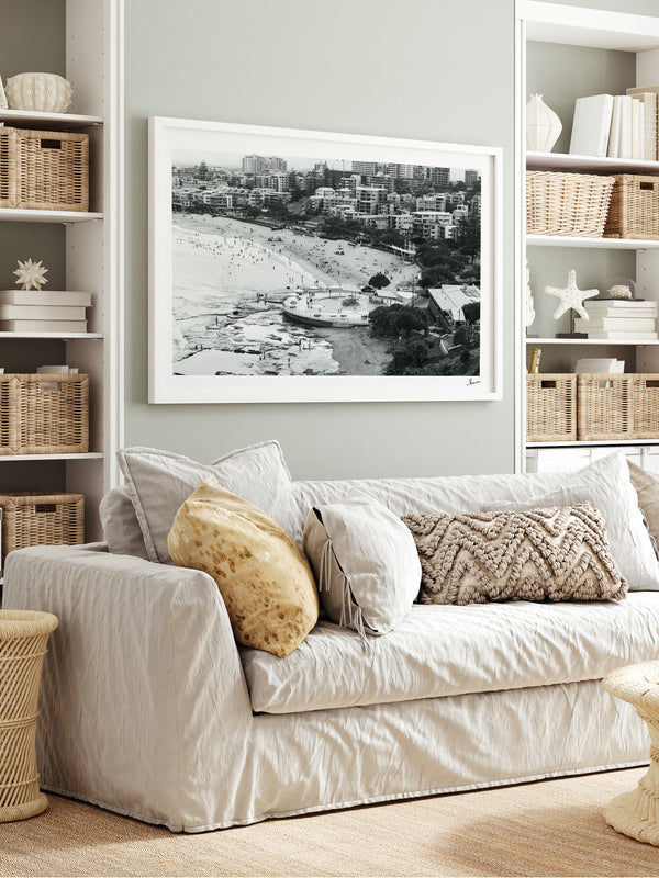 Kings Beach Black & White – Sunshine Coast Wall Art