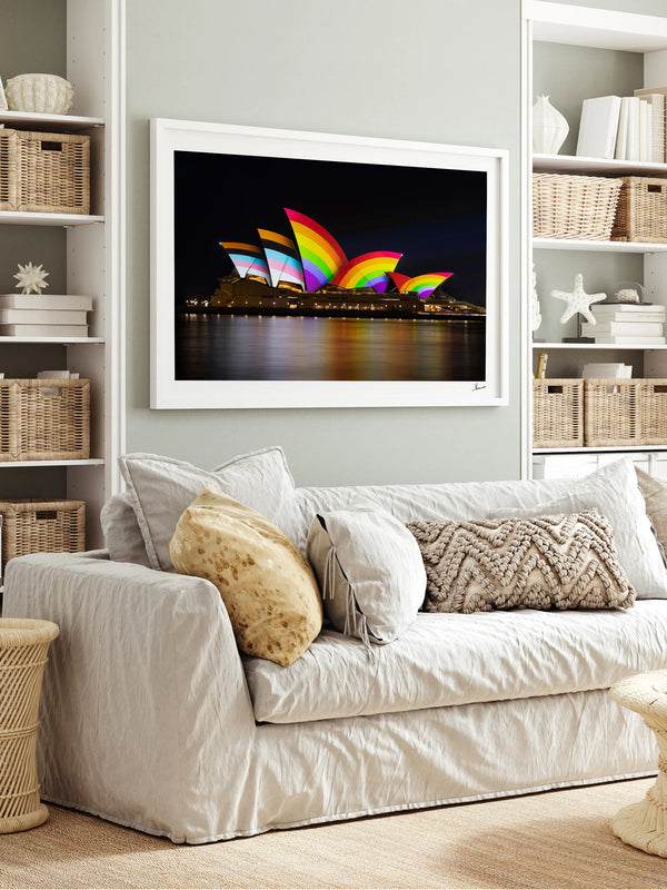 Sydney Opera House Progress Pride Flag - Wall Art Print