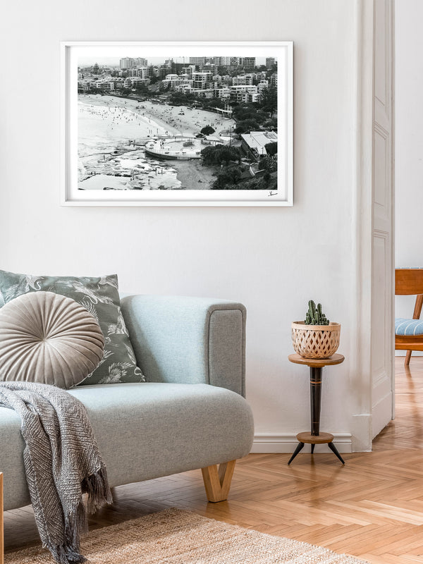 Kings Beach Black & White – Sunshine Coast Wall Art