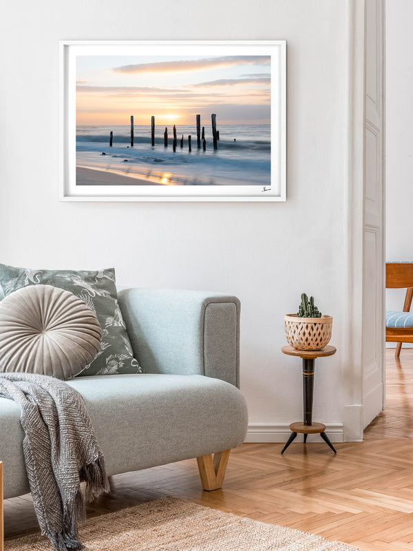 Port Willunga Jetty Pylons 02 – South Australia Wall Art Print