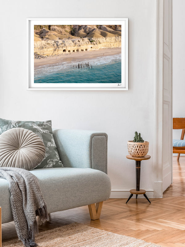 Port Willunga Jetty Pylons 04 – South Australia Wall Art Print