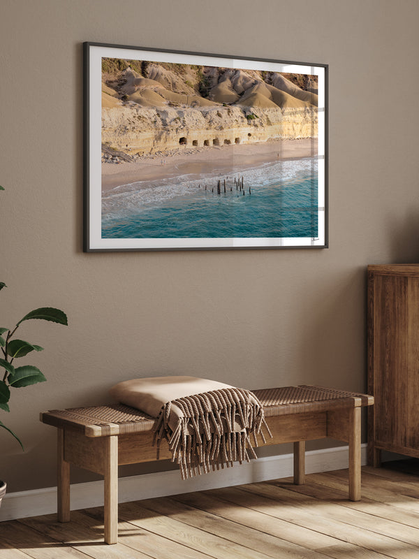 Port Willunga Jetty Pylons 04 – South Australia Wall Art Print