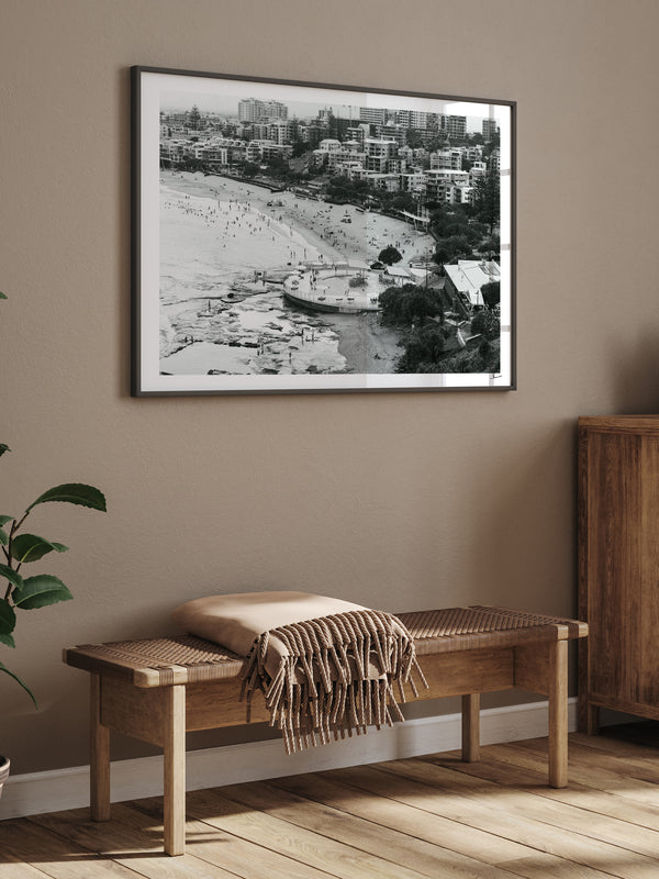Kings Beach Black & White – Sunshine Coast Wall Art