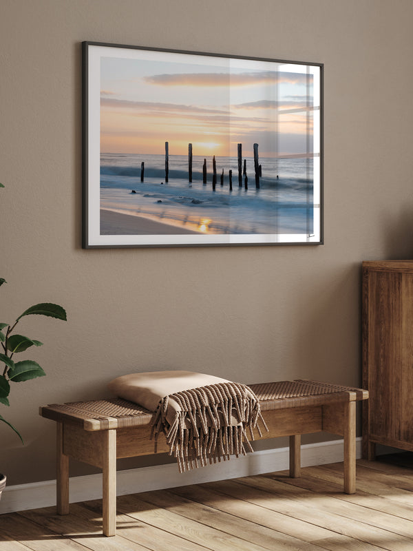 Port Willunga Jetty Pylons 02 – South Australia Wall Art Print