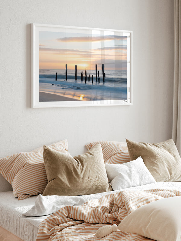 Port Willunga Jetty Pylons 02 – South Australia Wall Art Print