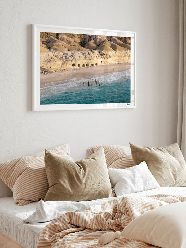 Port Willunga Jetty Pylons 04 – South Australia Wall Art Print