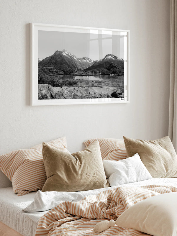 Key Summit 03 – Black & White New Zealand Wall Art Print
