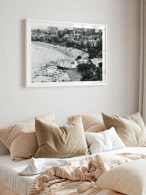 Kings Beach Black & White – Sunshine Coast Wall Art