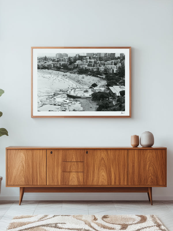 Kings Beach Black & White – Sunshine Coast Wall Art