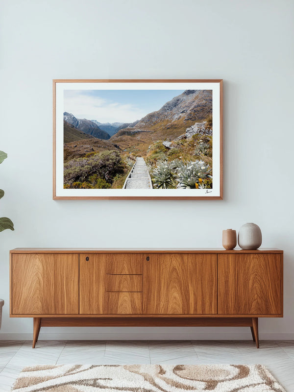 Down the Routeburn Valley – New Zealand Wall Art Print