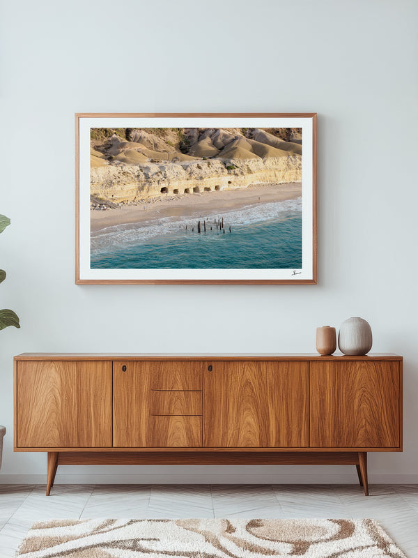 Port Willunga Jetty Pylons 04 – South Australia Wall Art Print