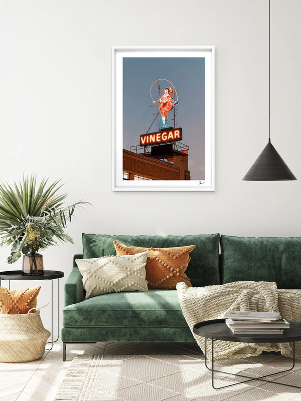 The Skipping Girl (Vinegar Sign) - Melbourne Wall Art Print