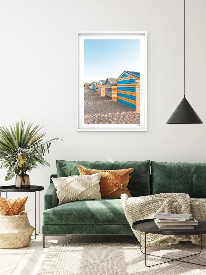Brighton Bathing Boxes 04 - Wall Art Print
