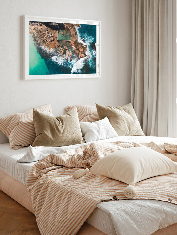 Low Tide Geometry – North Curl Curl Pool Aerial Wall Art Print