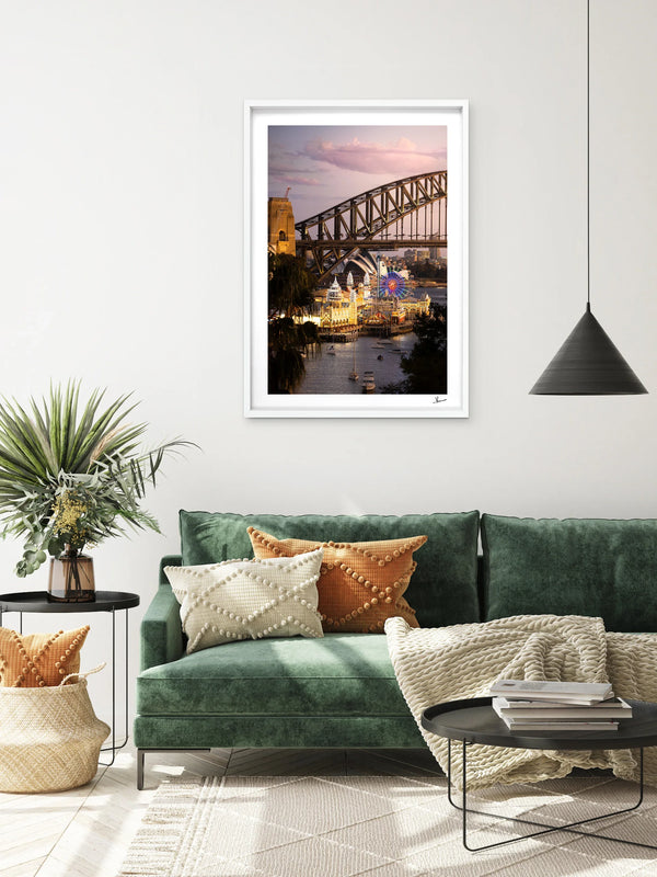 Luna Park 02 - Rainbow Ferris Wheel - Wall Art Print