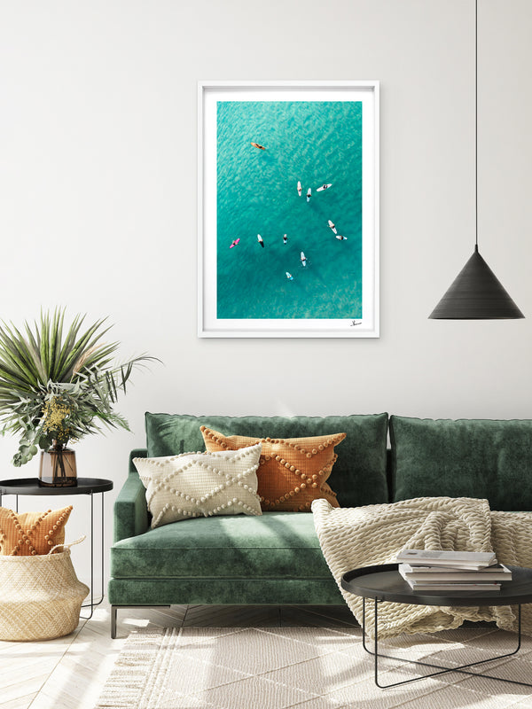 Turquoise Lineup - Bondi Beach Wall Art Print