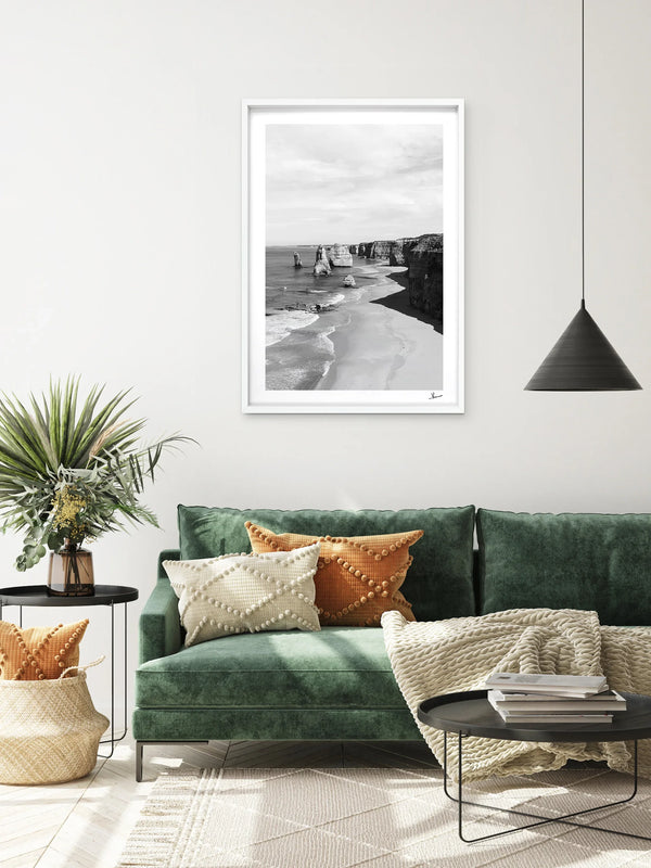 Twelve Apostles 02 (B&W) - Wall Art Print