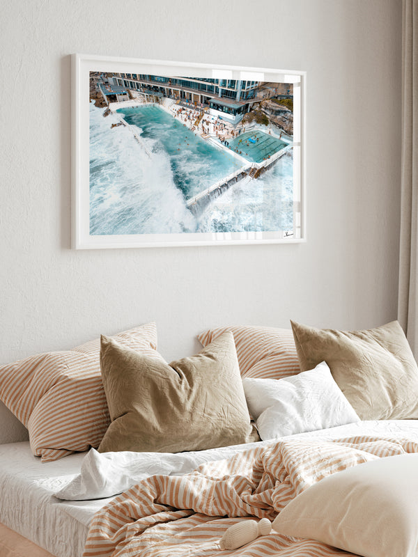 Bondi Icebergs Wipe Out 01 - Bondi Beach Wall Art Print