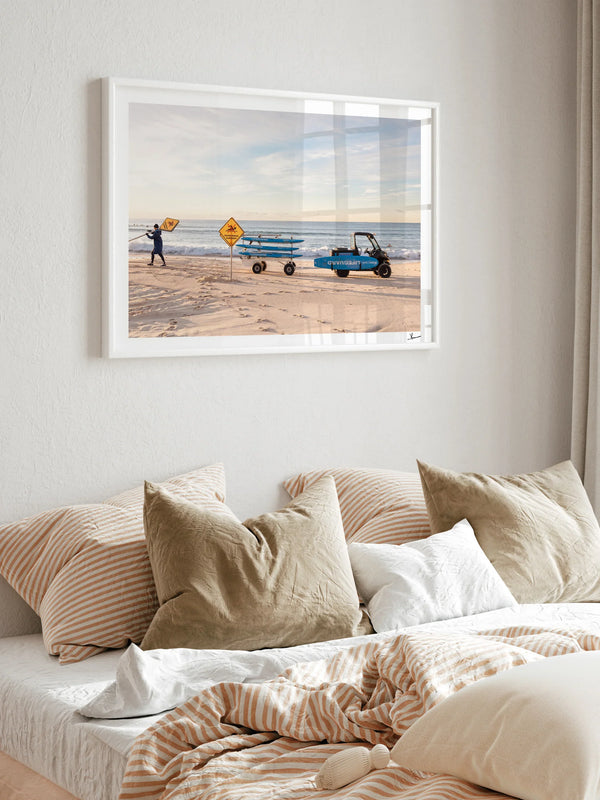 Setting Up - Bondi Beach Wall Art Print