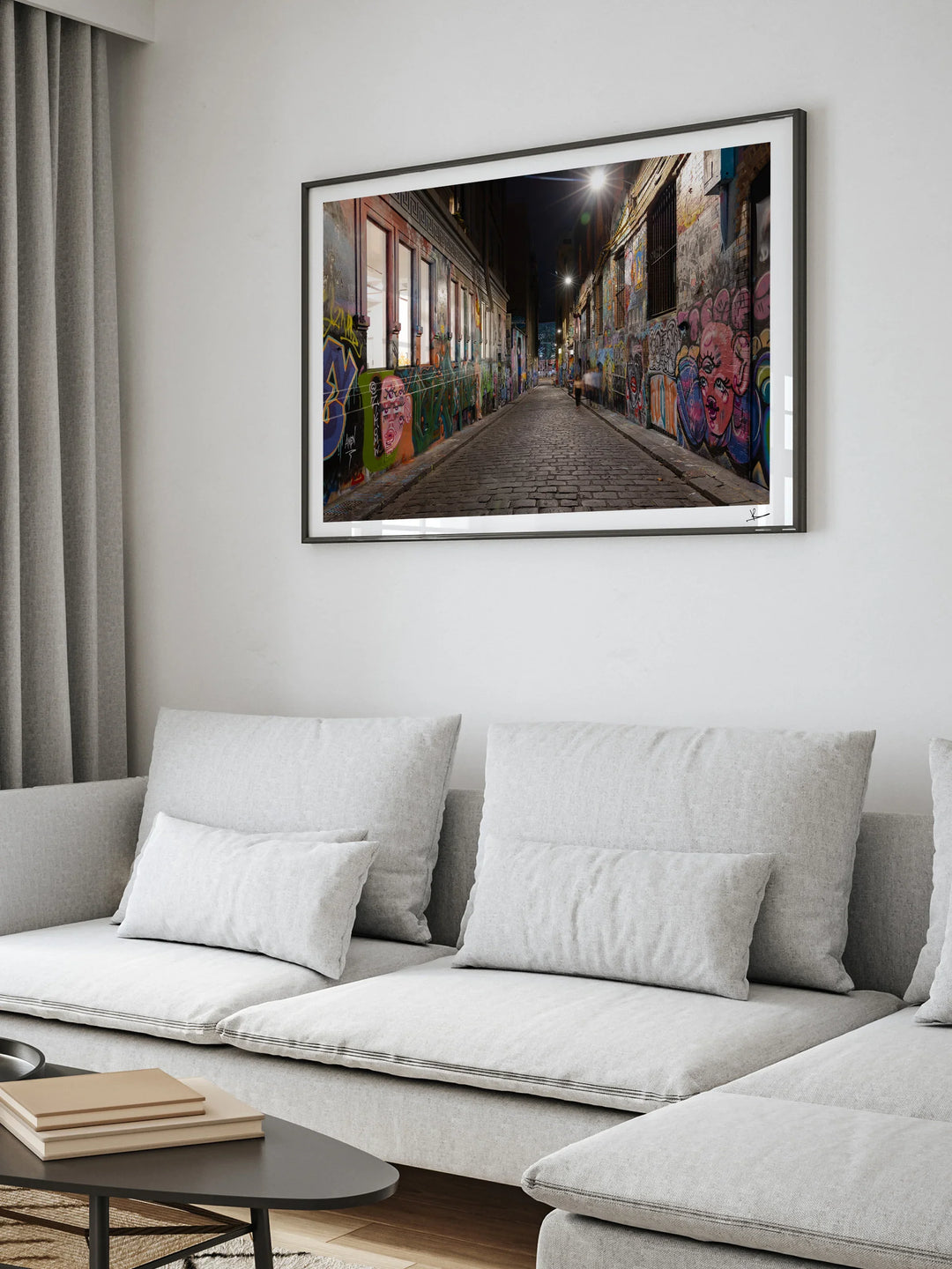 Laneway Lights – Melbourne Street Art Wall Art Print