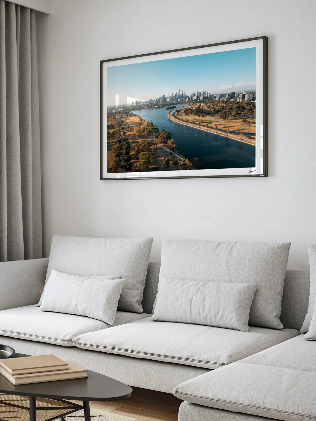 Melbourne Skyline 02 - Albert Park Wall Art Print