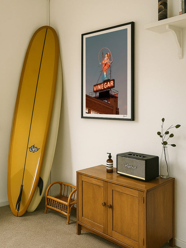 The Skipping Girl (Vinegar Sign) - Melbourne Wall Art Print