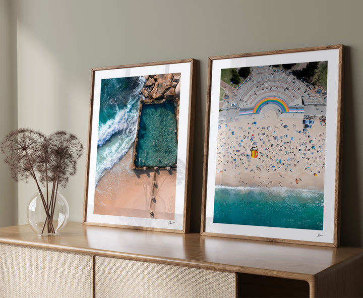Coogee Beach Rainbow - Sydney Wall Art Print