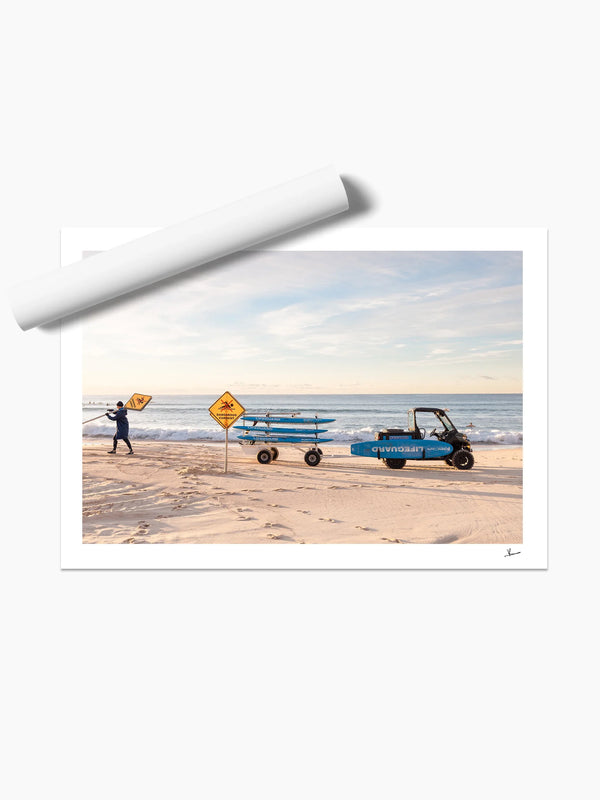 Setting Up - Bondi Beach Wall Art Print