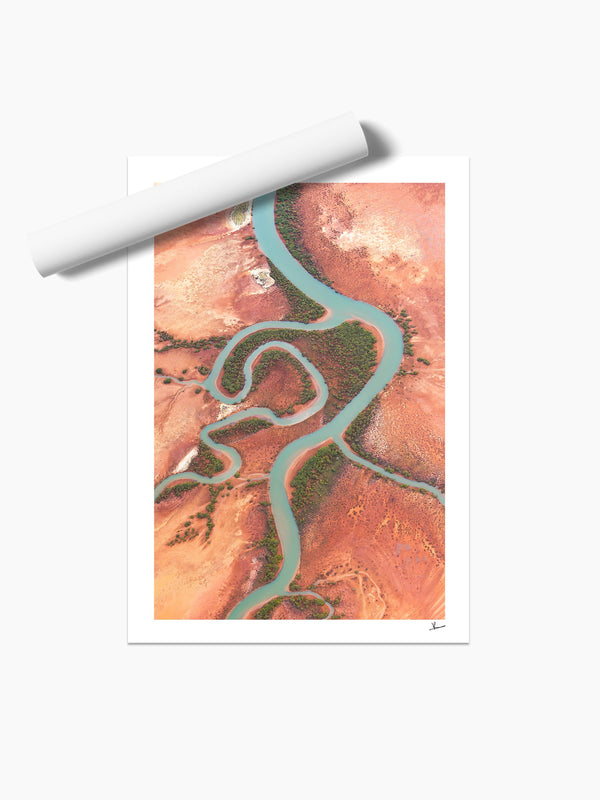 Desert Arteries — unframed wall art print · Australia Unseen