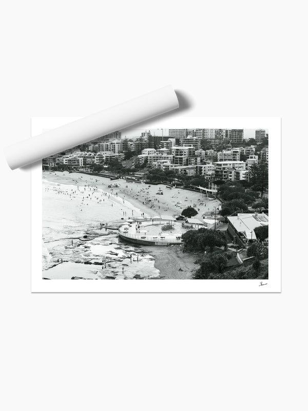 Kings Beach Black & White – Sunshine Coast Wall Art