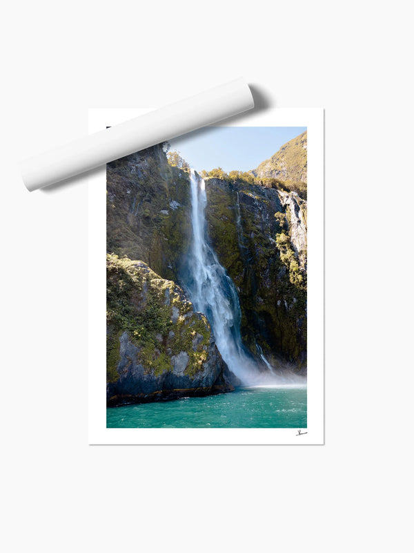 Stirling Falls 02 – Milford Sound New Zealand Wall Art Print