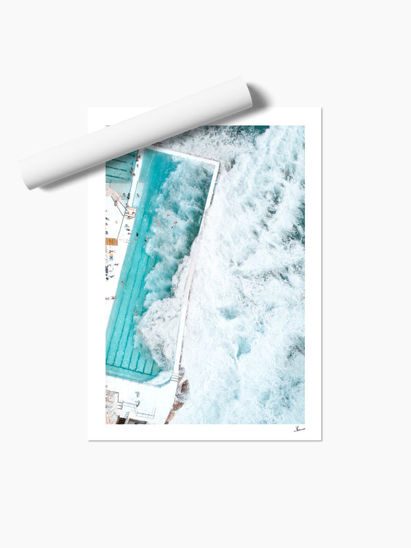 Bondi Icebergs Wipe Out 05 - Wall Art Print