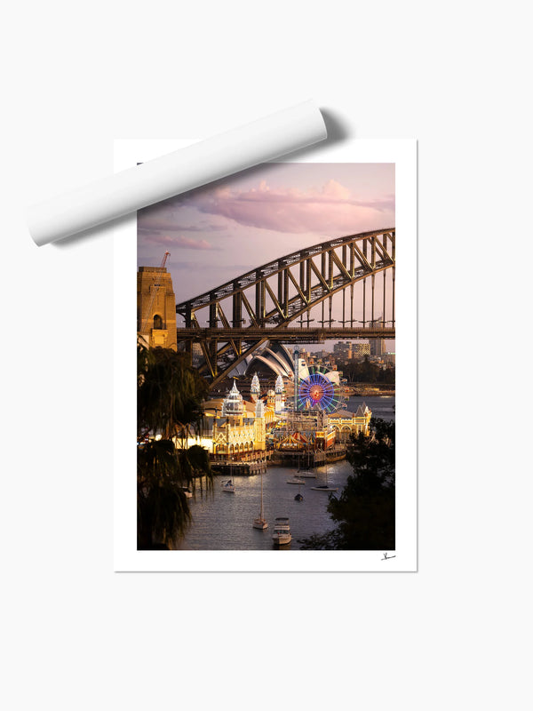 Luna Park 02 - Rainbow Ferris Wheel - Wall Art Print