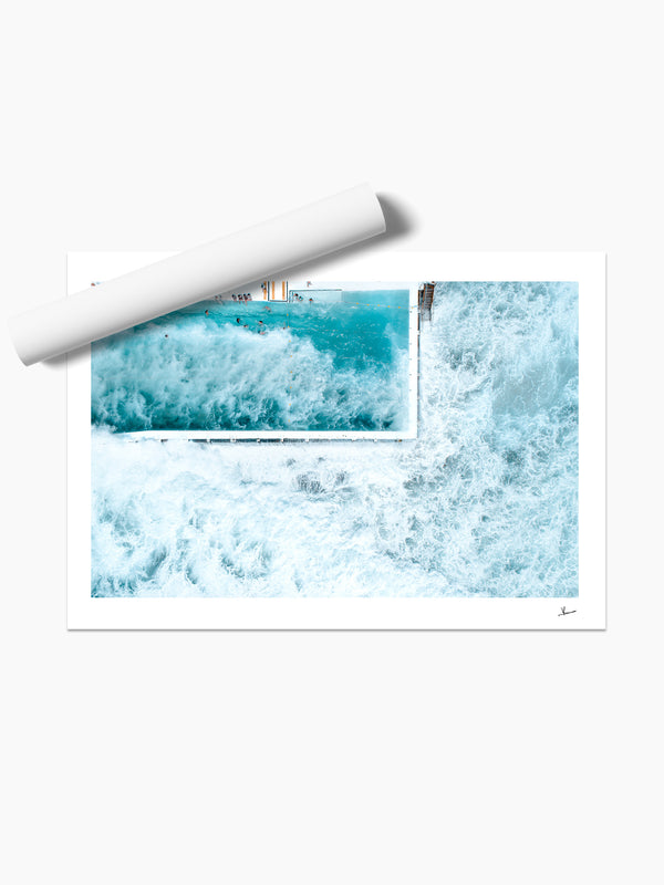 Bondi Icebergs Wipe Out 03 - Wall Art Print