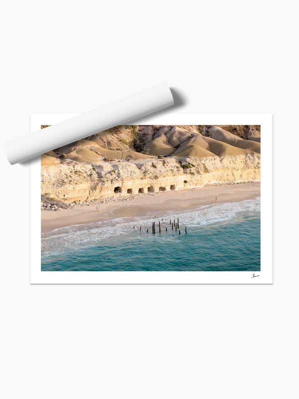 Port Willunga Jetty Pylons 04 – South Australia Wall Art Print