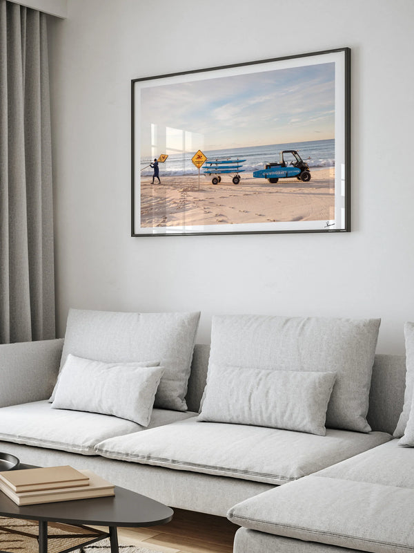 Setting Up - Bondi Beach Wall Art Print