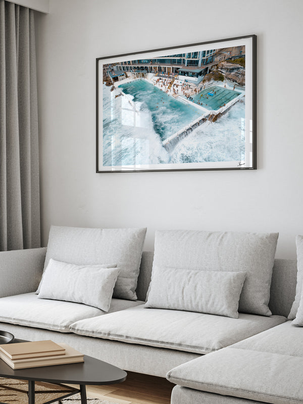 Bondi Icebergs Wipe Out 01 - Bondi Beach Wall Art Print