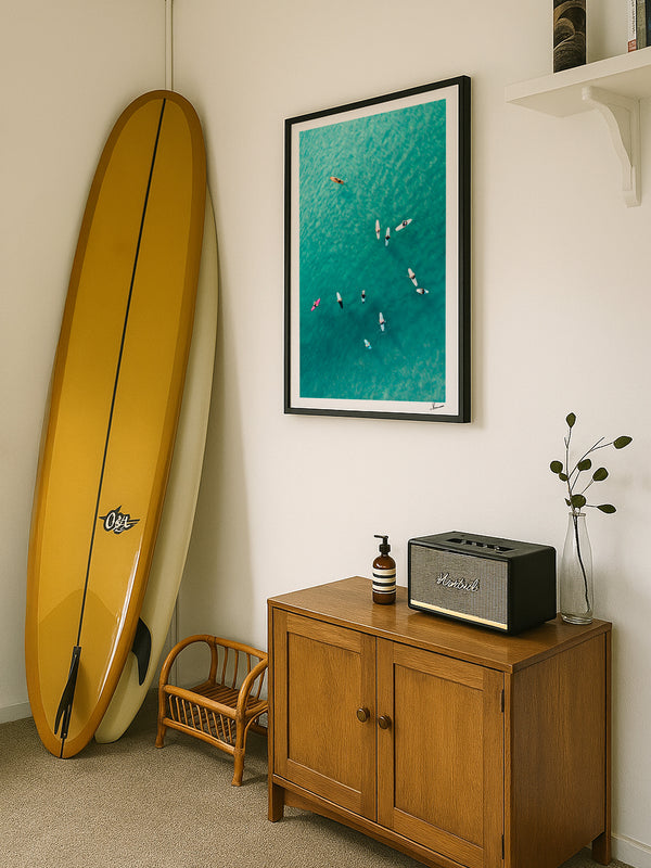 Turquoise Lineup - Bondi Beach Wall Art Print