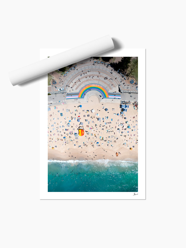 Coogee Beach Rainbow - Sydney Wall Art Print
