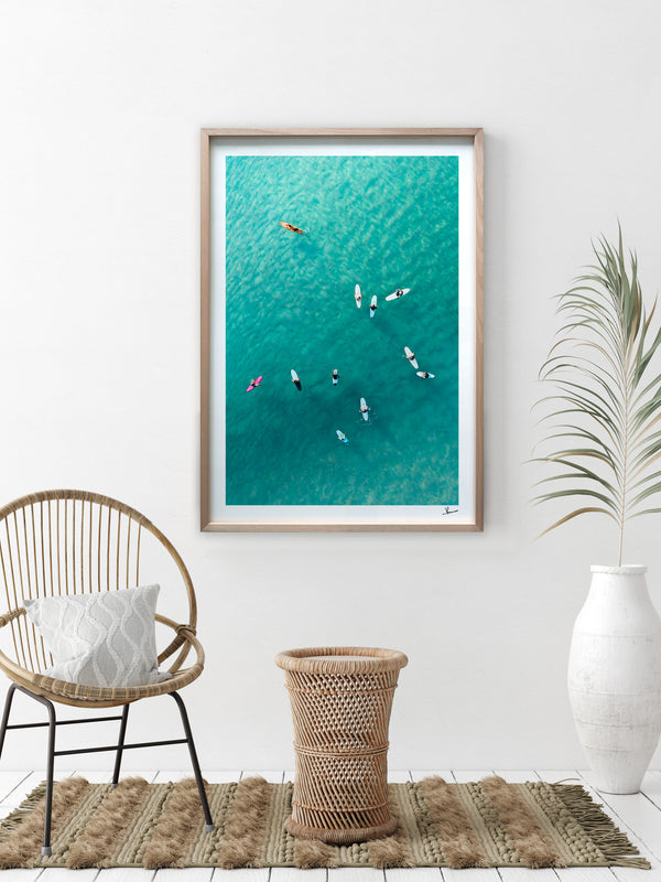 Turquoise Lineup - Bondi Beach Wall Art Print